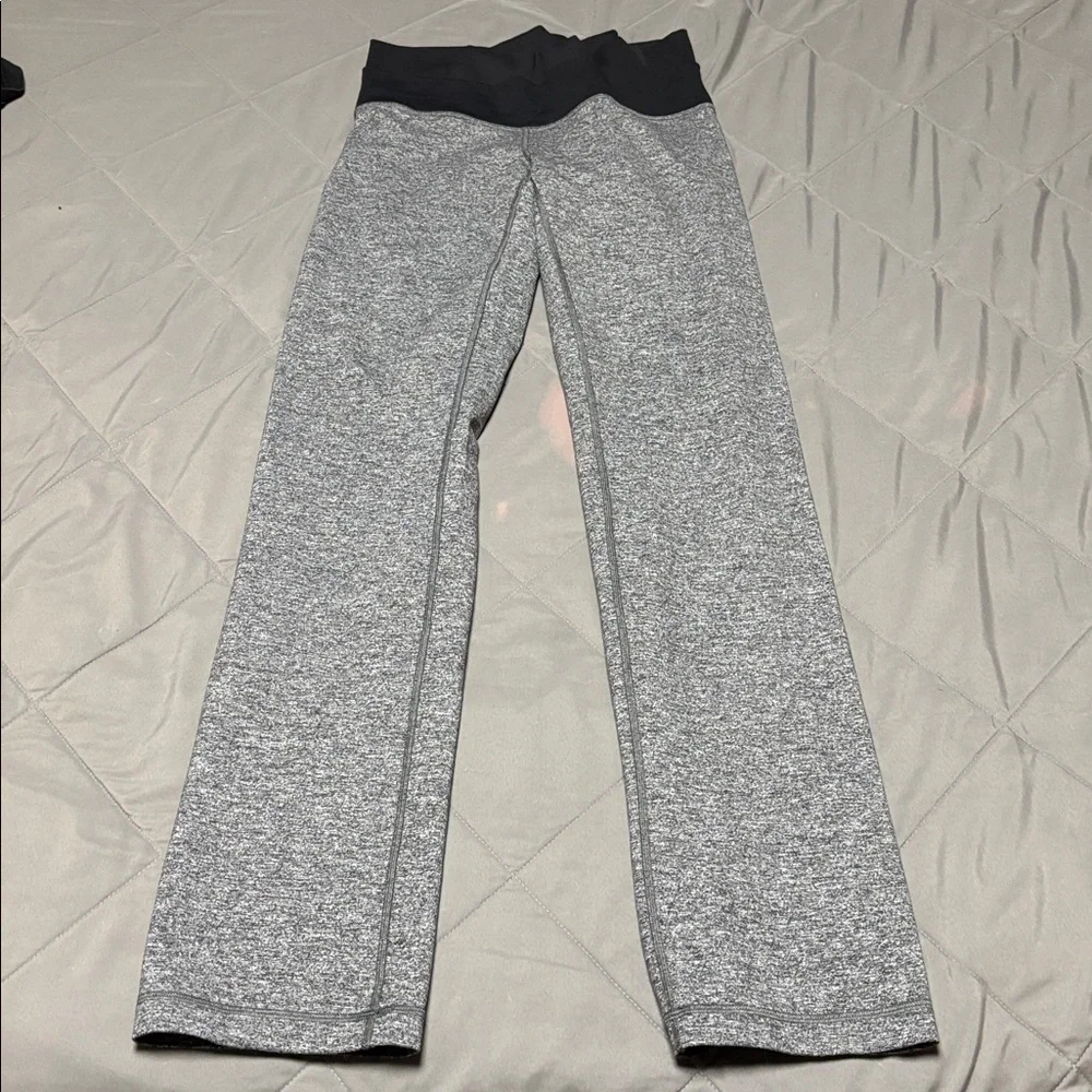 Lululemon Athletica Straight-Up Pant Full-On Luon Heathered Deep Coal Size 10